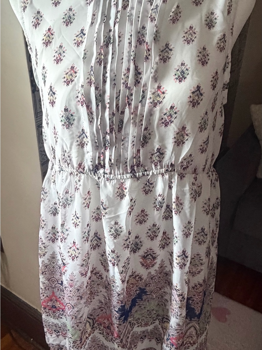 Women’s White/Multi Colored Pattern Dress